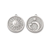 304 Stainless Steel Pendants STAS-L022-498P-1