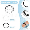 24Pcs 2 Styles Cowhide Leather Cord Bracelets Making BJEW-TAC0074-4