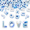 40Pcs Rainbow Iridescent Opaque Acrylic Beads OACR-TA0001-77-1