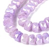 Electroplate Crackle Imitation Jade Glass Beads Strands EGLA-Q135-01A-C09-3