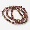 Electroplate Transparent Glass Beads Strands LS-EGLA-A034-T4mm-O07-2