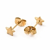 304 Stainless Steel Star Stud Earrings for Women EJEW-C004-02G-2