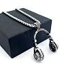 Vintage Hip-Hop 304 Stainless Steel Headset Pendant Necklaces for Men Women NI7157-3