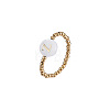 304 Stainless Steel and Shell Finger Rings WG7EF54-26-1