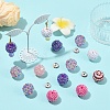 24Pcs 6 Styles Resin Rhinestone Graduated Beads RESI-YW0006-32-5