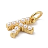 Rack Plating Brass with ABS Plastic Imitation Pearl Charms KK-B092-30K-G-2