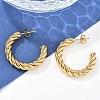 304 Stainless Steel Half Hoop Earrings X-EJEW-F257-10G-2