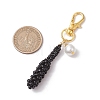 Baseball Bat Glass Seed Beaded Pendant Decoration HJEW-MZ00180-02-3