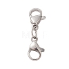 Non-Tarnish 304 Stainless Steel Double Lobster Claw Clasps STAS-E163-57P-B-4