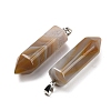 Natural Banded Agate Pendants GG-CBAA0EE-02P-01-3