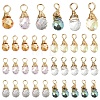 10Pcs Glass Pendants PALLOY-YW00130-01-2