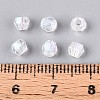 Transparent Spray Painted Glass Beads EGLA-N018-4mm-12-4