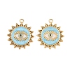 304 Stainless Steel Enamel Pendants STAS-K293-38G-2