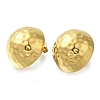 Ion Plating(IP) 304 Stainless Steel Half Round Stud Earrings EJEW-I312-05G-2