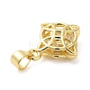 Rack Plating Brass with Cubic Zirconia Pendants KK-Q784-16G-2