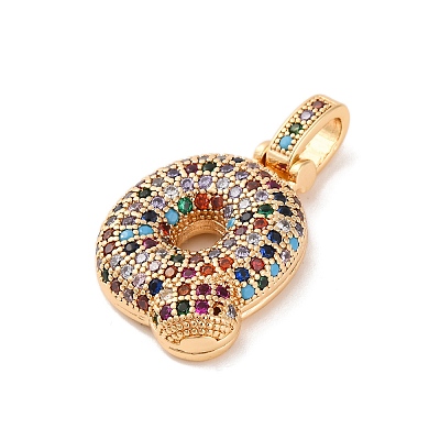 Brass Micro Pave Cubic Zirconia Pendants KK-C076-29Q-G02-1