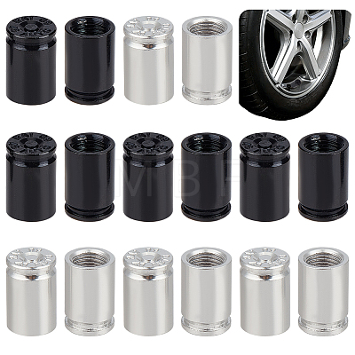 16Pcs 2 Colors Aluminum Alloy Tire Valve Caps AJEW-CN0008-01-1