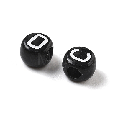 Opaque Acrylic Beads OACR-D282-01B-1