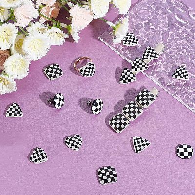 SUPERFINDINGS 40Pcs 4 Style Opaque Resin Cabochons RESI-FH0001-30-1