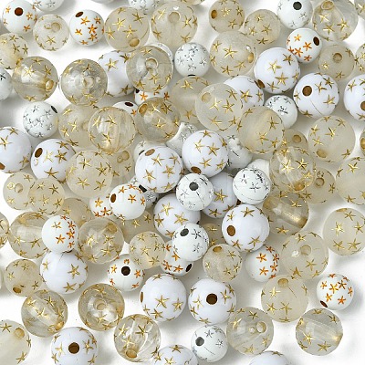 120Pcs 6 Styles Mixed Styles Acrylic Beads MACR-YW0003-03-1