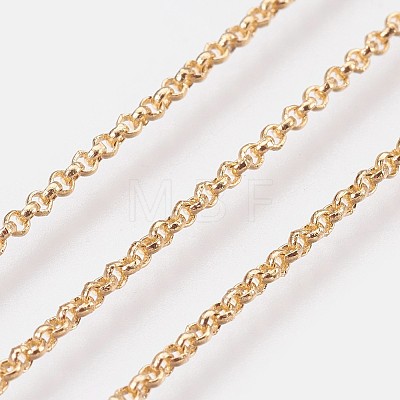 Long-Lasting Plated Brass Cable Chain Necklaces X-NJEW-K112-10G-NF-1