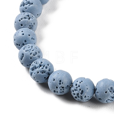 Synthetic Lava Rock Dyed Beads Strands G-H311-08B-06-1