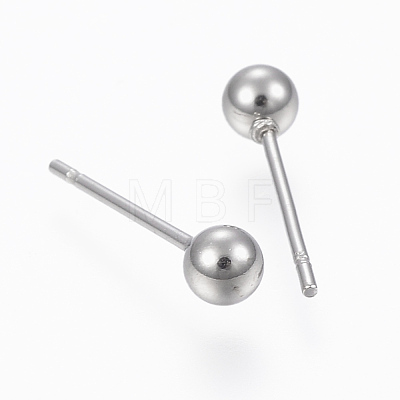 201 Stainless Steel Ball Stud Earrings STAS-H413-02P-A-1