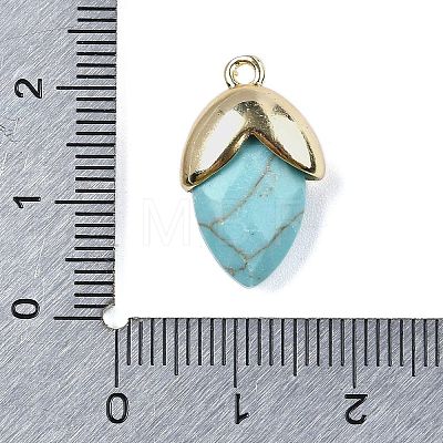 Synthetic Dyed Turquoise Pendants G-U019-03A-07-1