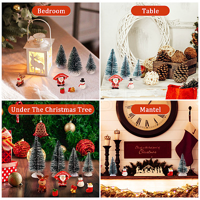 10Pcs 10 Style Christmas Resin Display Decorations DJEW-TA0001-03-1