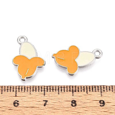 Fruit Alloy Enamel Charms PALLOY-S058-01P-18-1