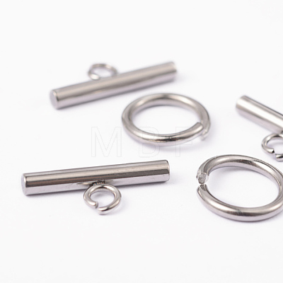304 Stainless Steel Toggle Clasps X-STAS-H052-21-1