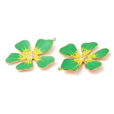 304 Stainless Steel Enamel Pendants STAS-K256-15G-03-1