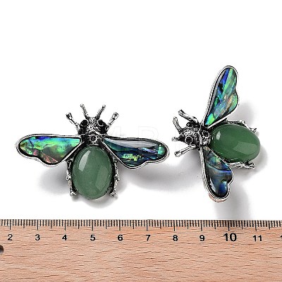 Tibetan Style Alloy Insect Brooches JEWB-A021-03AS-07-1