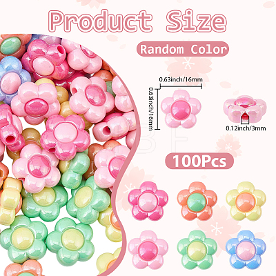 100Pcs Electroplated Opaque Resin Beads RESI-SP0001-59A-1