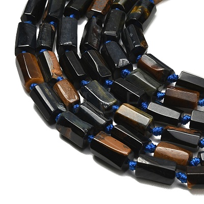 Dyed Natural Blue Tiger Eye Beads Strands GG-CBA295D-01-1