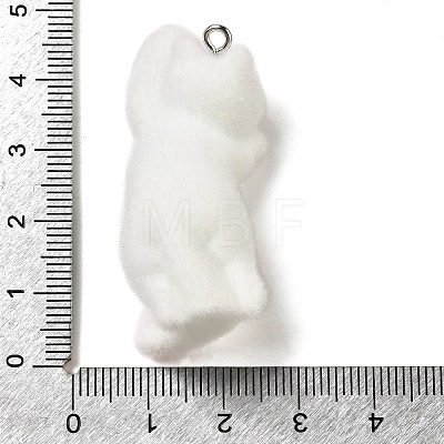 Flocky Resin Pendants RESI-E059-04B-1