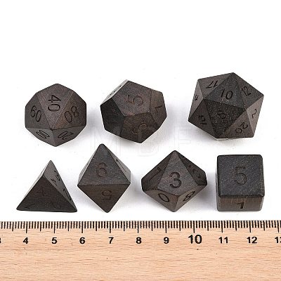Natural Wood Polyhedral Dice Set WOOD-A027-01C-1