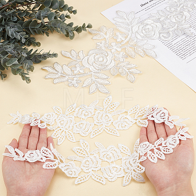 Gorgecraft 2 Sets 2 Style Lace Embroidery Costume Accessories DIY-GF0004-91-1
