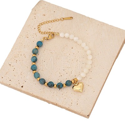 Natural Apatite Beads Necklaces & Bracelets & Earrings Set WG83612-01-1