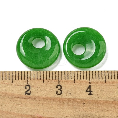 Natural Malaysia Jade Donut/Pi Disc Charms X-G-G142-02J-1