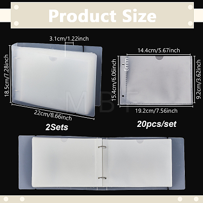 Rectangle A6 PP Plastic Scrapbook DIY Binder Photo Album AJEW-WH0481-738-1