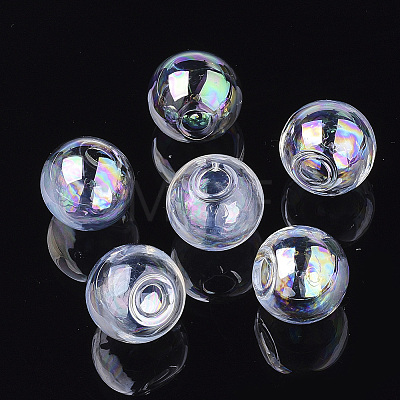 Round Handmade One Hole Blown Glass Globe Ball Bottles LS-X-BLOW-R002-25mm-AB-1