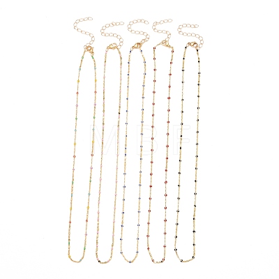 Brass Lumachina Chain Necklaces NJEW-JN03497-1