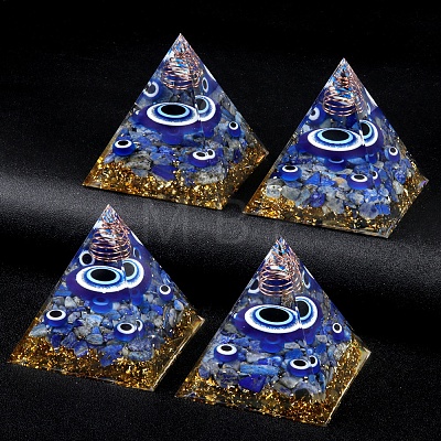 Evil Eye Orgonite Pyramid Resin Energy Generators PW-WG995EA-01-1