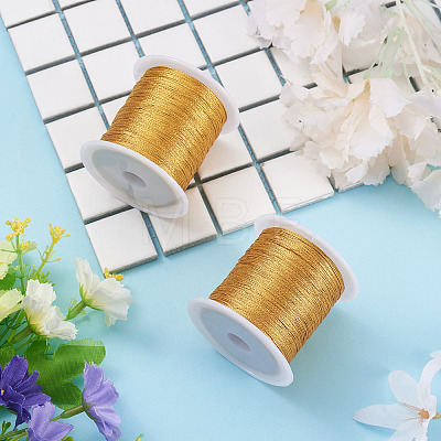 2 Rolls Round PET Metallic Thread MCOR-TADJ0001-01A-01-1