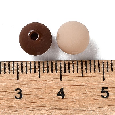 Rubberized Style Imitated Silicone Acrylic Beads MACR-D029-01F-1