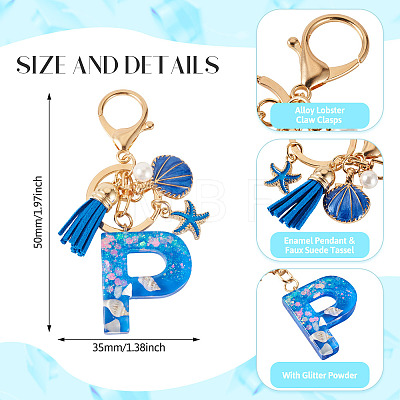 Star Resin & Shell Keychains KEYC-TAC00087-01P-1