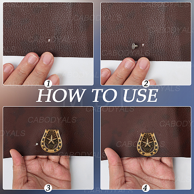 12Pcs 2 Colors Luggage Leather Belt Alloy Craft Solid Screw Rivets MOST-CL0001-01-1