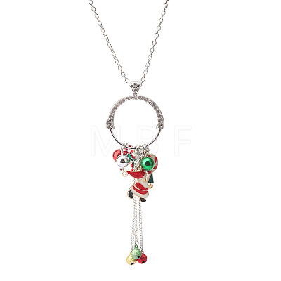 Alloy Enamel with Rhinestone Pendant Necklaces FS-WG43311-01-1