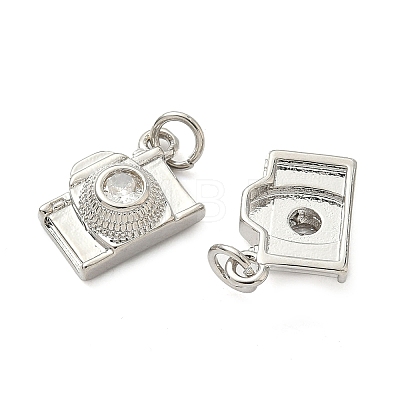 Brass Pave Cubic Zirconia Pendants KK-Z120-58A-P-1